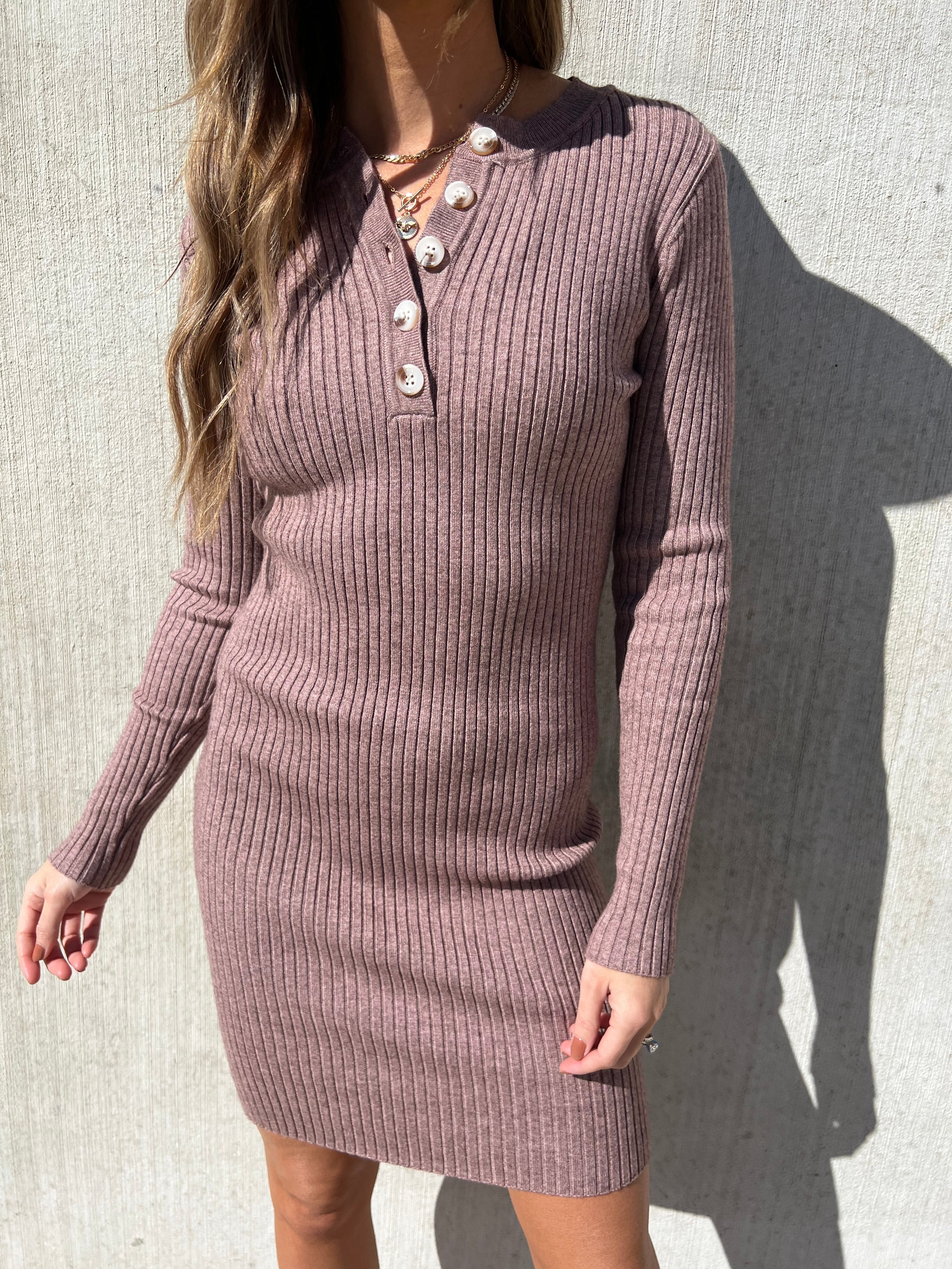 Dinner for Two Ribbed Knit Dress