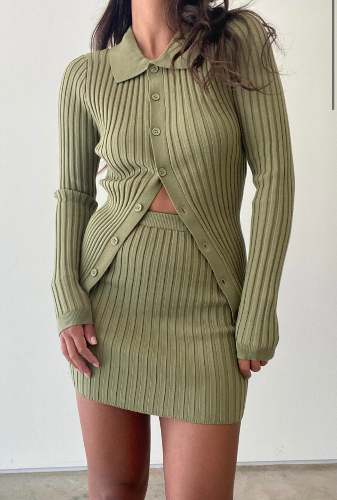 Neela Cardigan Skirt Set