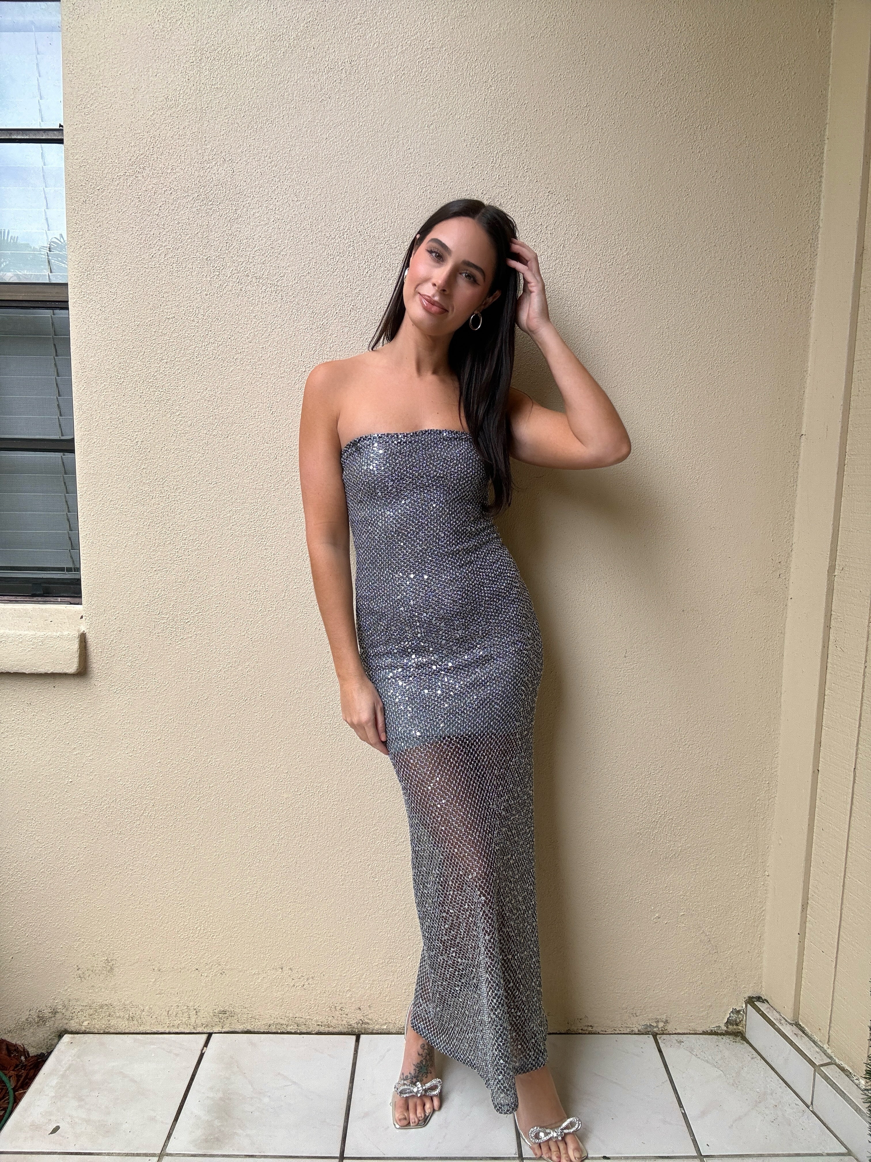 Stop And Stare Sequin Maxi Dress