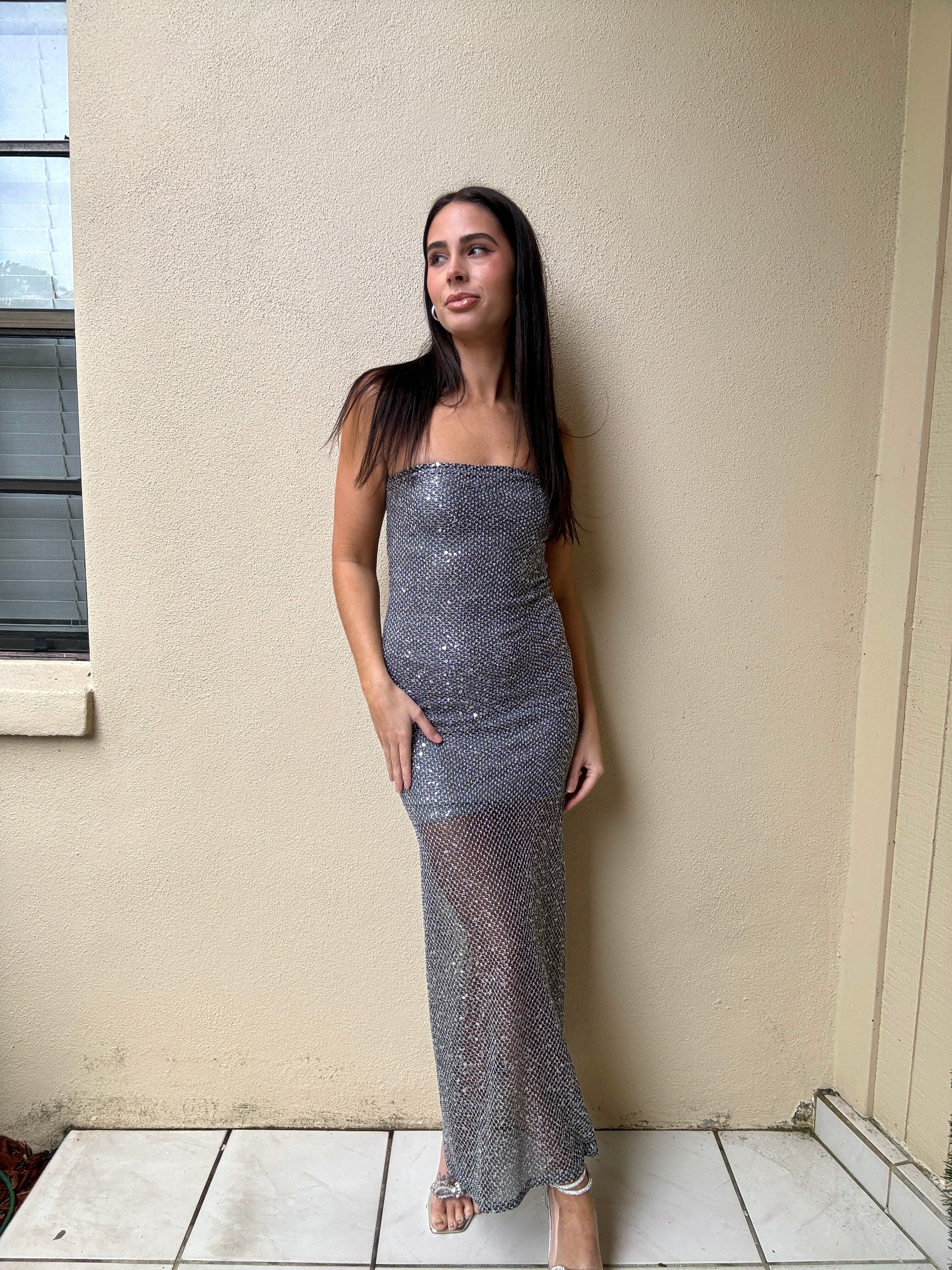 Stop And Stare Sequin Maxi Dress