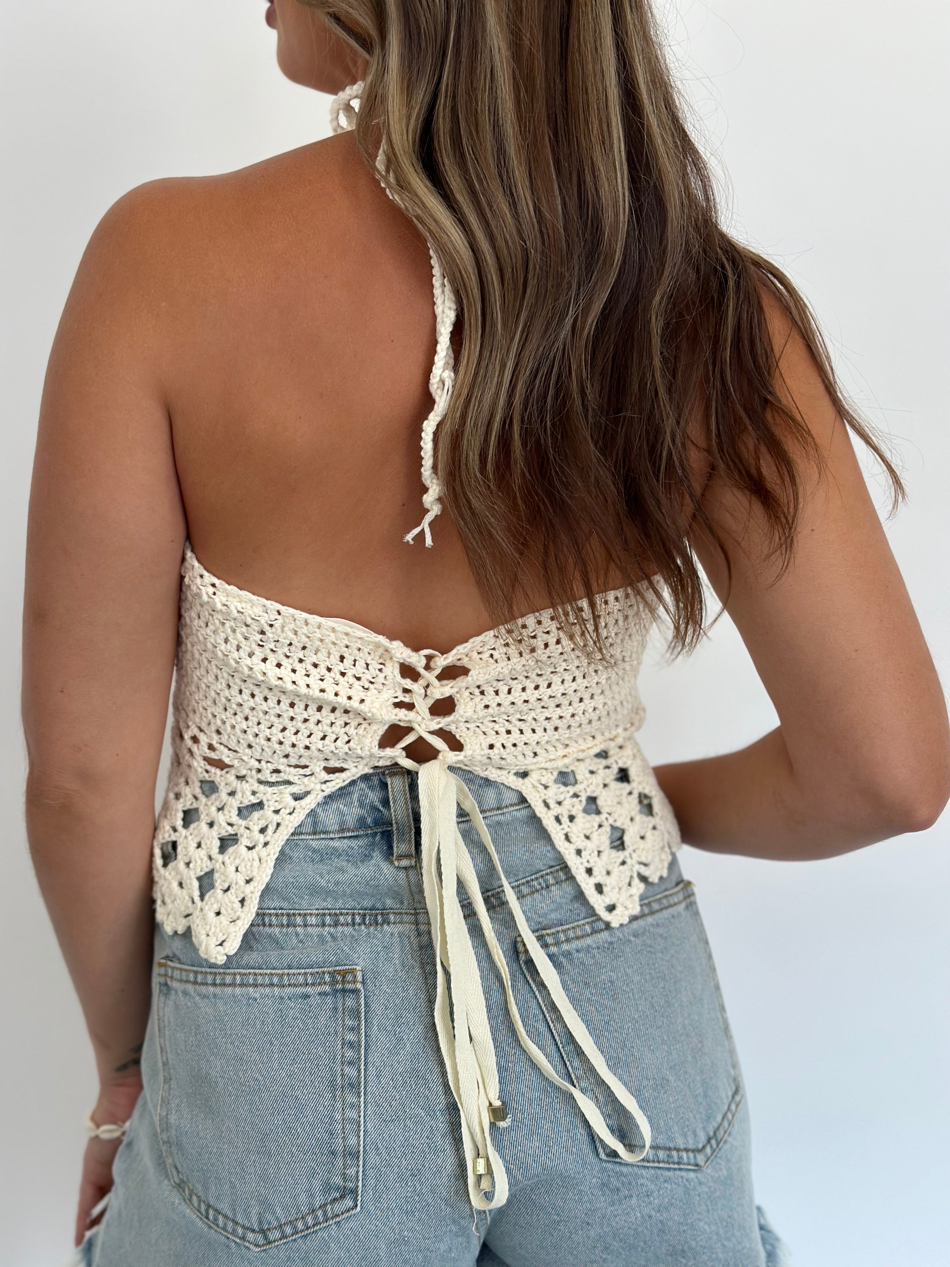 Lana Crochet Top - Ivory