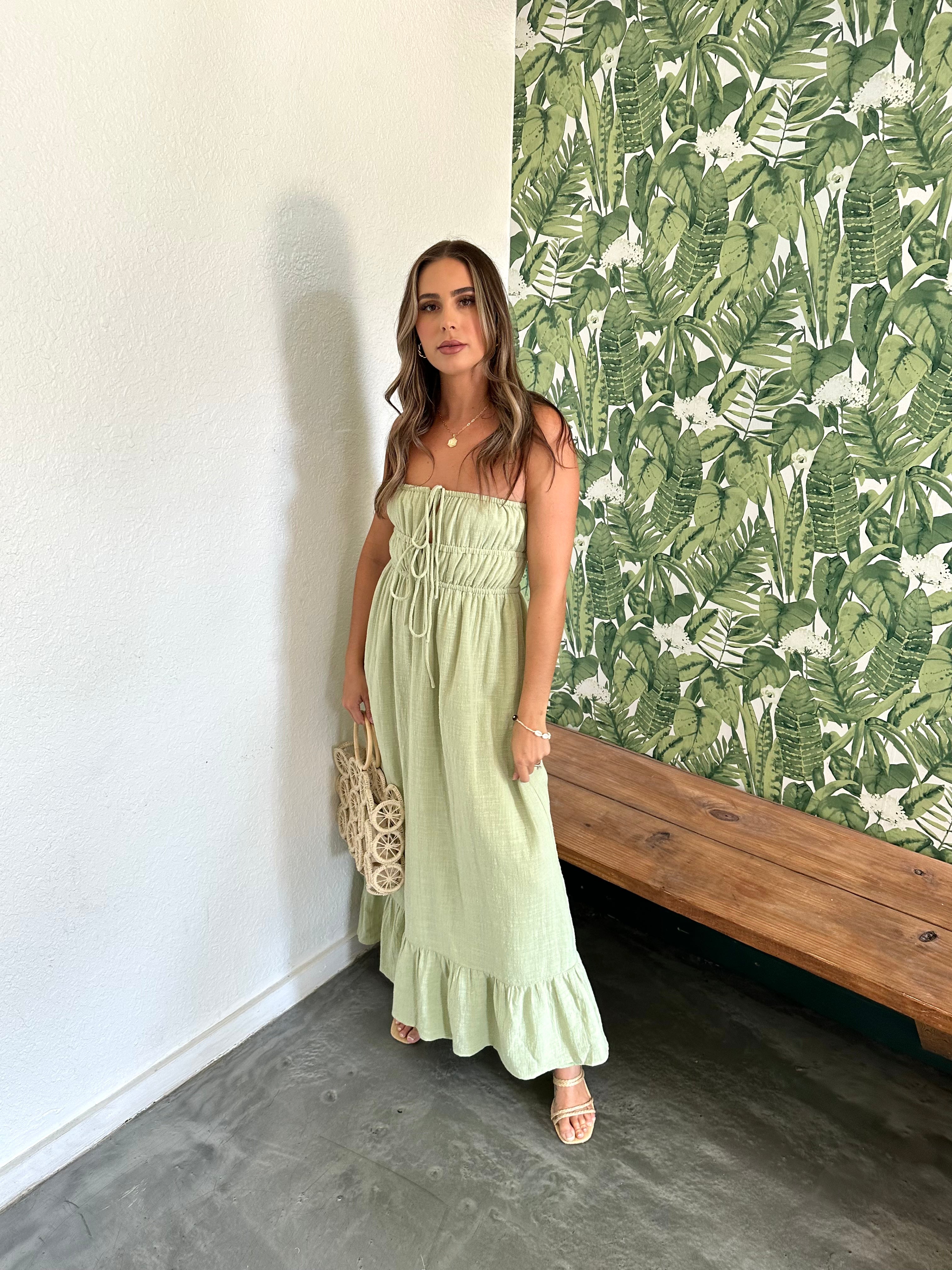 Cassandra Maxi Dress - Lime