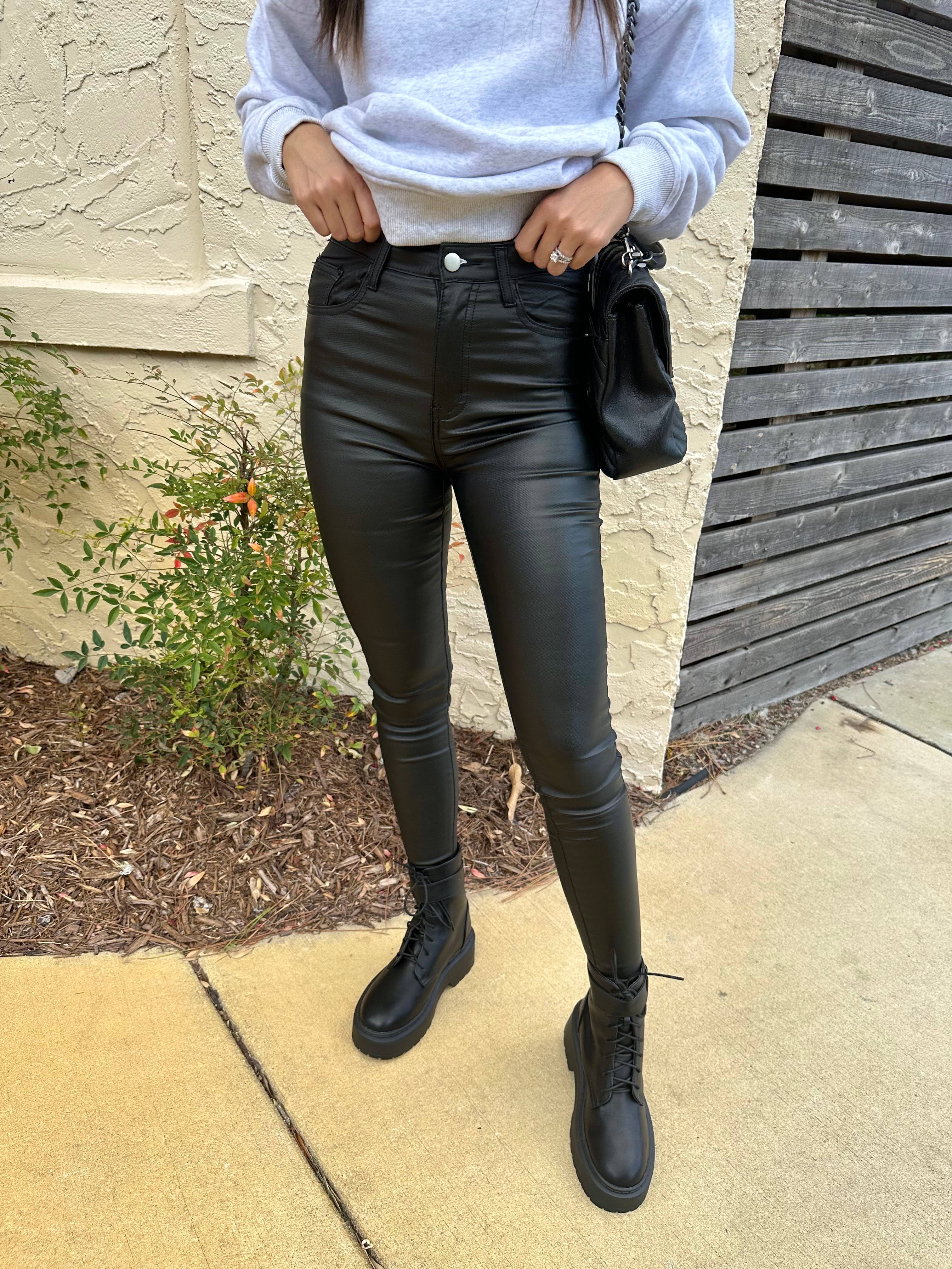 Into The Night Faux Leather Pants