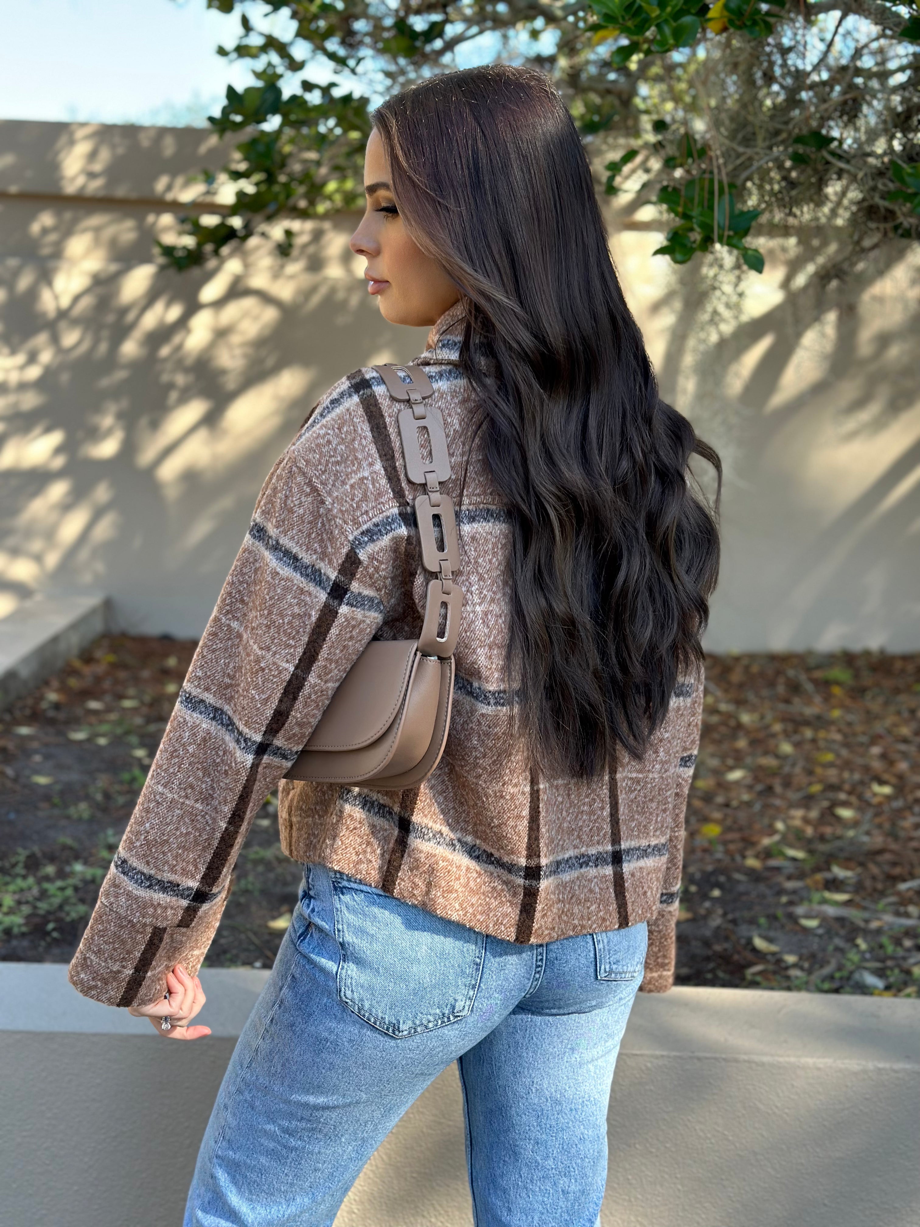 Chilly Nights Plaid Jacket